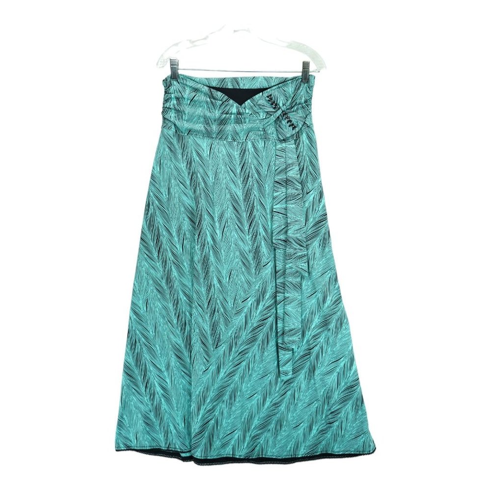 Betsey Johnson Swim Green A-Line Maxi Skirt Size Large L - Nylon/Spandex